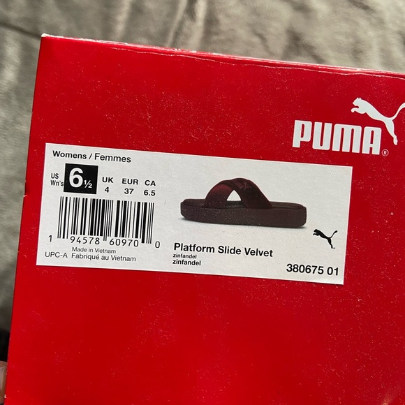 PUMA PLATFORM VELVET SLIDES - Picture 4 of 4